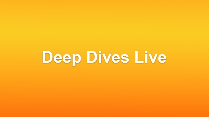 Logo for show "Deep Dives Live"