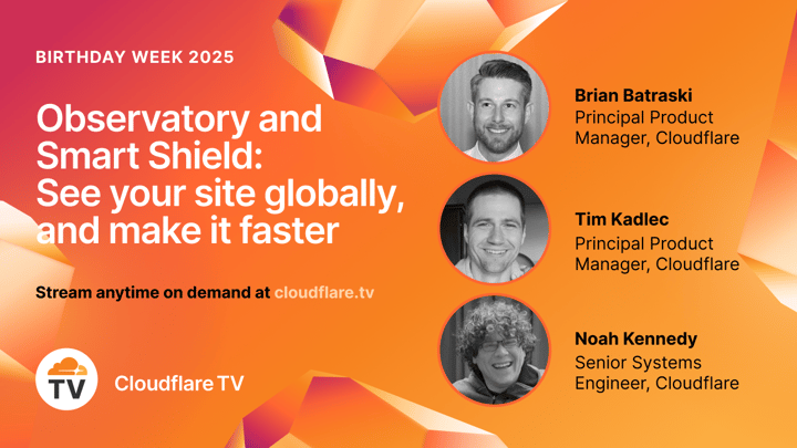 Thumbnail image for video "Observatory and Smart Shield: See your site globally, and make it faster"