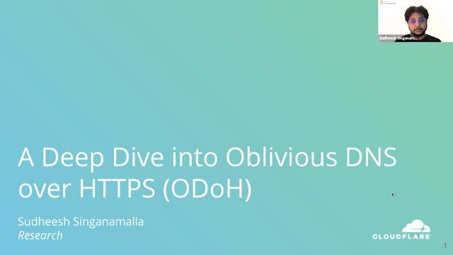 Thumbnail image for video "Oblivious DoH Deep Dive with Sudheesh Singanamalla"